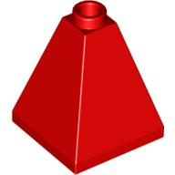Lego kostka (kostička) pyramida 75°, červená (368821, 4198478, 4558641)